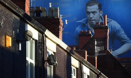 A mural of Dixie Dean at Goodison Park, pictured in 2016
