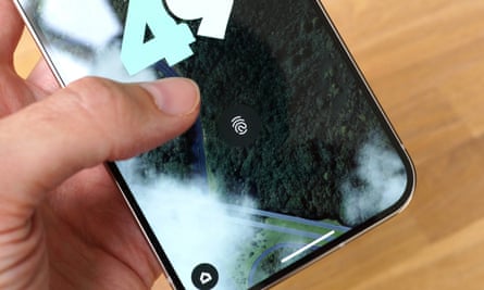 The fingerprint scanner on the Google Pixel 9 Pro XL.