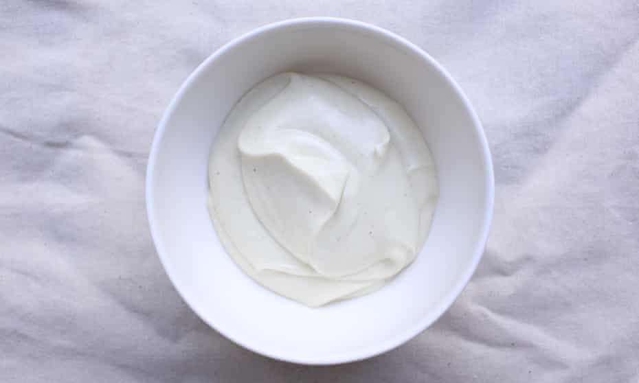 Vegan mayonnaise – made from aquafaba (bean water).