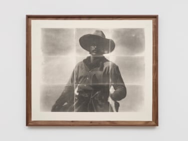 Framed image of a cowboy