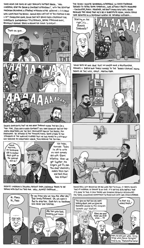 David Squires on … Mohamed Salah’s explosive interview and Liverpool chaos, panel 1