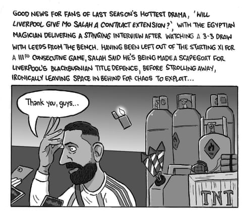 David Squires on … Mohamed Salah’s explosive interview and Liverpool chaos, panel 1
