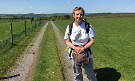Mary Colwell walked 500 miles to highlight the curlew’s plight in UK, 2016.