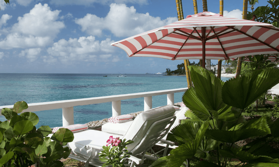 Sea view: the beach balcony at Cobblers Cove hotel