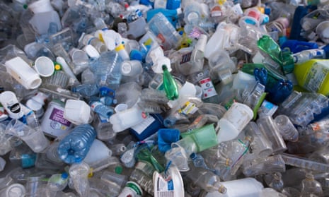 Large amount of plastic bottles and other containers