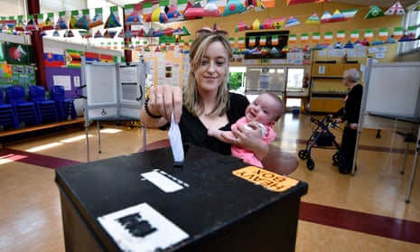 A voter in Ireland’s abortion referendum on 25 May, 2018.