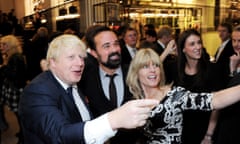 Boris Johnson, Evgeny Lebedev and Rachel Johnson