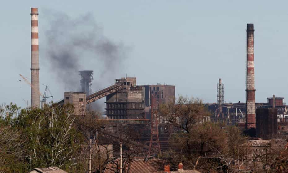 The Azovstal steelworks in Mariupol, Ukraine