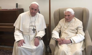 Pope Francis and the former pope Benedict XVI