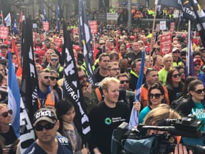 Union rally in Melbourne, 9 May 2018