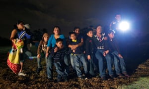 Central American immigrants being detained by authorities in Texas. 