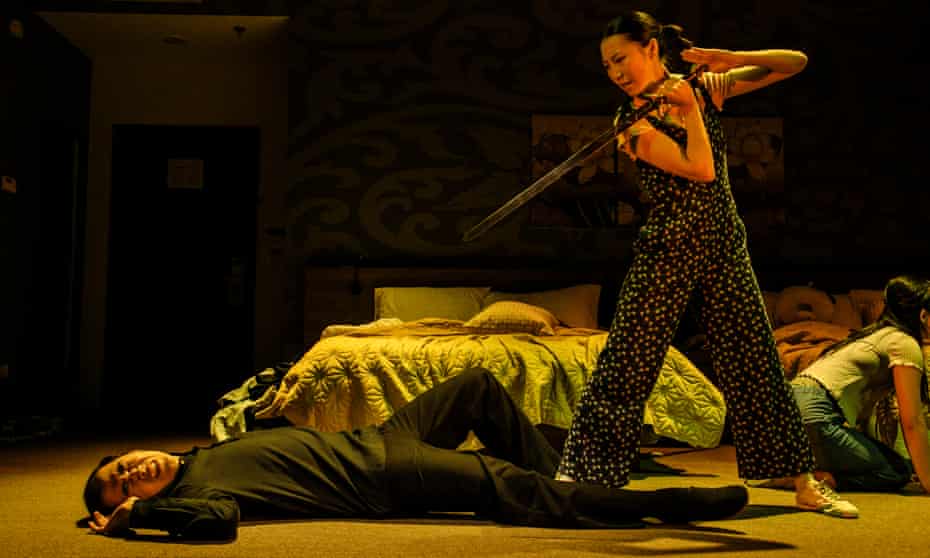 Revenge fantasy … Albert Park as Pastor and Shirley Chen as Samantha in Man of God.