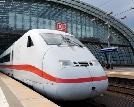 The train arriving at Berlin Hauptbahnhof platform could be the 07.21 service from London St Pancras.