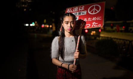 Erina Nakagawa, a Sealds protester against Japanese troops deploying overseas