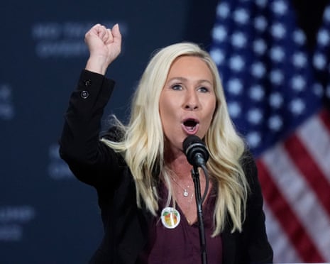 Trump calls Marjorie Taylor Greene resignation 'great news for the country' | Republicans | The Guardian