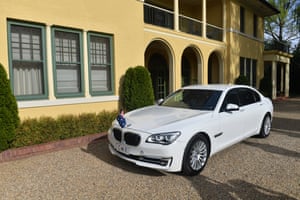 Scott Morrison leaves the Lodge in Canberra after 14 days of quarantine.