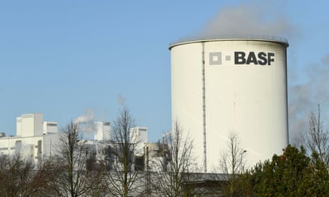 A building with BASF written on it.