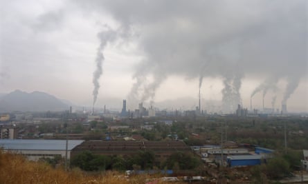 Power stations and factories in operation in China, where 17% of mortalities a year are attributed to unclean air.