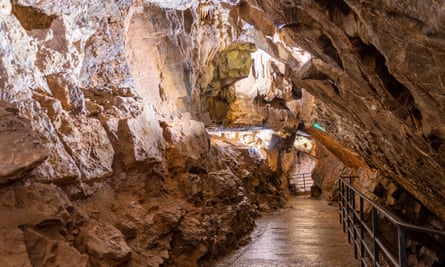 Gough’s Cave in Cheddar Gorge, where evidence of cannibalism has been found.