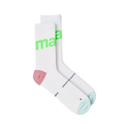 MAAP Training Sock – White/Fluoro Lime