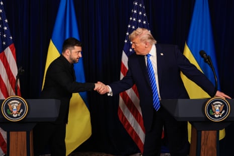 Volodymyr Zelenskyy and Donald Trump in December 2025.