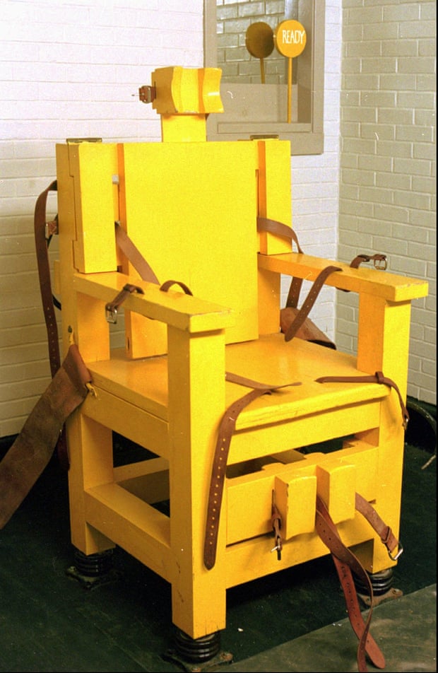 Fully charged: Alabama’s electric chair, known as ‘Yellow Mama’.