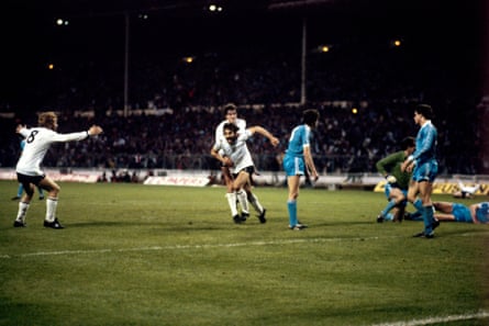 Ricky Villa celebrates his amazing goal for Spurs against Manchester City in the 1981 FA Cup final.