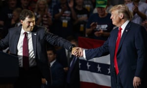 Republican Troy Balderson (L) with Donald Trump
