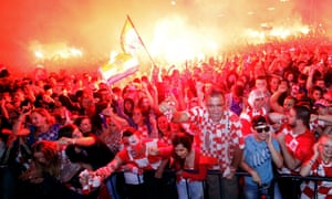 Croatia fans in Zagreb