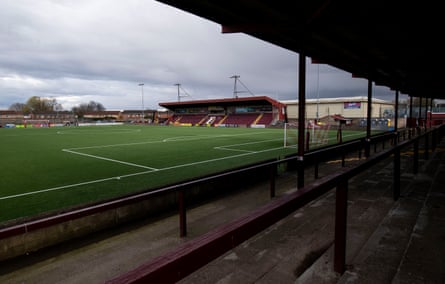 Ochilview Park before Queen's Park's game against Hamilton Academical in April