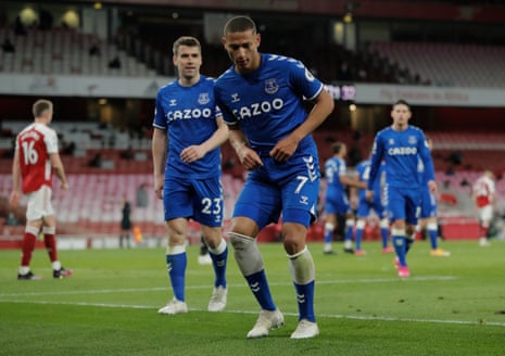 Richarlison celebrates his goal with a jig
