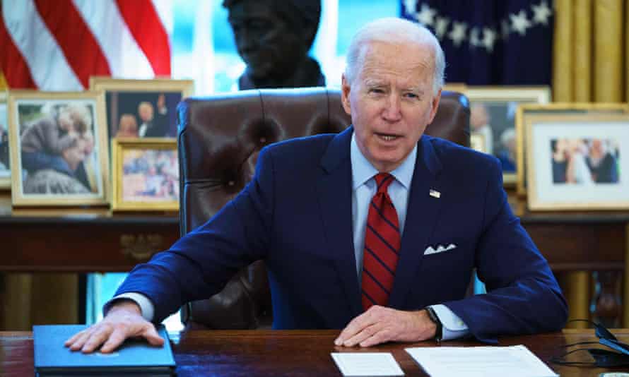 President Joe Biden speaks before signing executive orders on healthcare