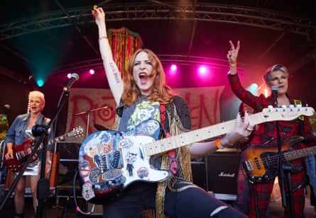 Amelia Bullmore, Rosalie Craig and Tamsin Greig in Riot Women.