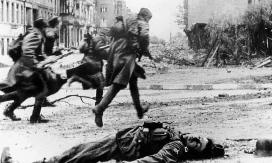 Street fighting in Berlin during the battle to gain control of the German capital in April 1945