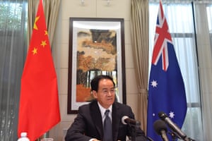 Cheng Jingye at his residence in Canberra earlier this month.