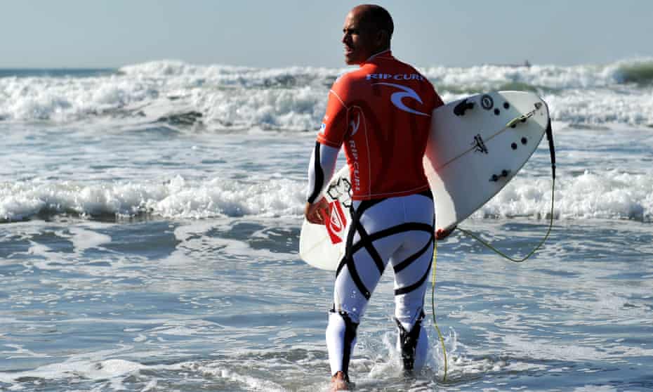 Surfer Kelly Slater wears Rip Curl while competing in San Francisco in 2011. 