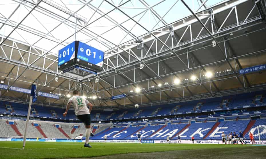 Schalke lost 1-0 at home to Werder Bremen inside an almost empty stadium.