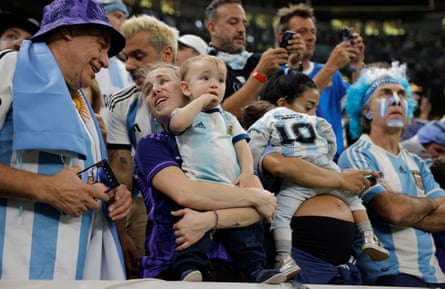 Young Argentina fans during the semi-final.
