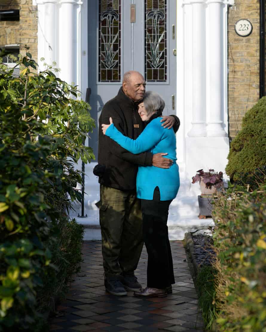 Celia Burgess-Macey and husband Neil Macey, London