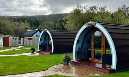 Glamping pods at Benone Getaways.