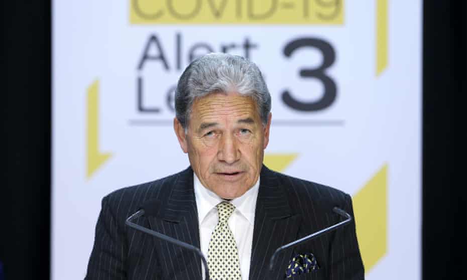 Winston Peters speaks to media at parliament in Wellington