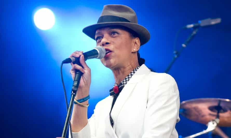 Pauline Black performing in 2010. She donated a number of items to the exhibition, including her trilby hat.