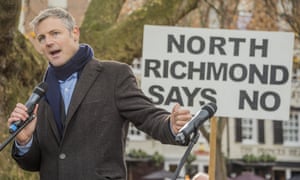 Zac Goldsmith at a Heathrow expansion protest last week.