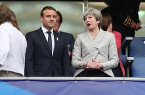Soft or hard Brexit? Macron and May have plenty to chew over as the players take to the field at the Stade de France