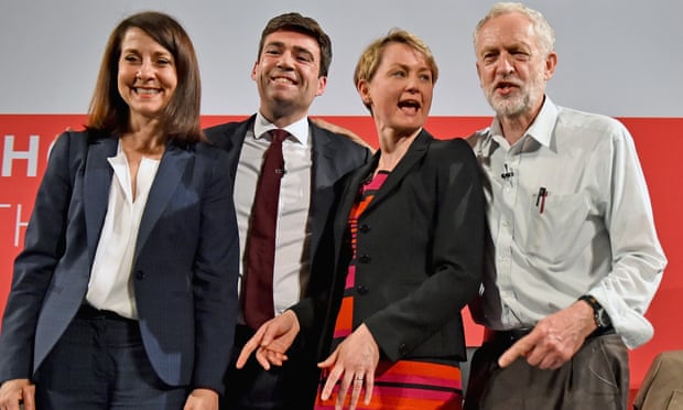 The four Labour leadership candidates: Liz Kendall, Andy Burnham, Yvette Cooper and Jeremy Corbyn