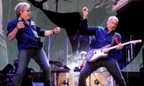 Roger Daltrey and Pete Townshend (right) of the Who at the Desert Trip festival, California