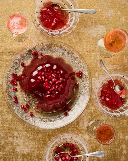 Skye McAlpine’s campari jelly with pomegranate seeds on top.