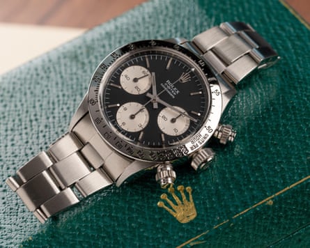 Service package from a fully restored vintage Rolex Daytona 6265 after it spent a vast amount of time being overhauled in Switzerland