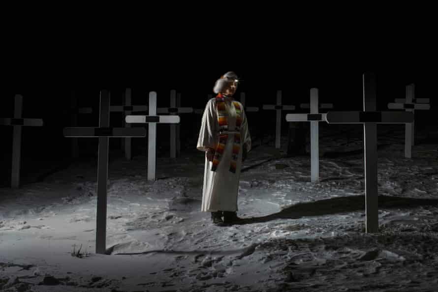 Limstrand among the crosses in the dark