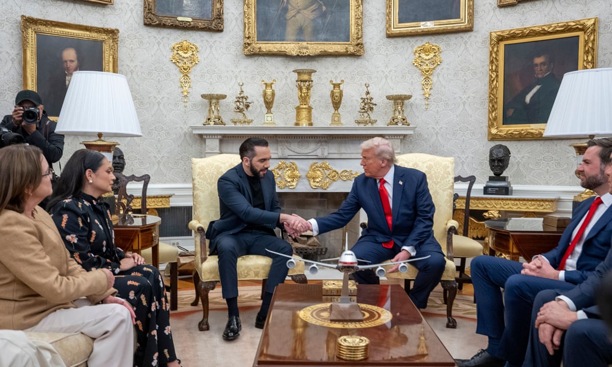 Trump's gilded Oval Office was the perfect setting for his and Bukele's grotesque spectacle | Julia Carrie Wong | The Guardian